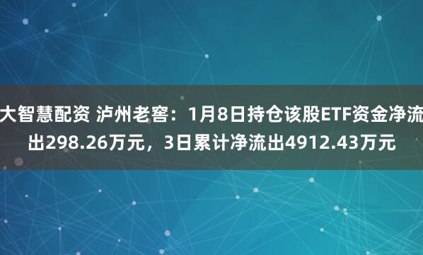大智慧配资 泸州老窖：1月8日持仓该股ETF资金净流出298.26万元，3日累计净流出4912.43万元